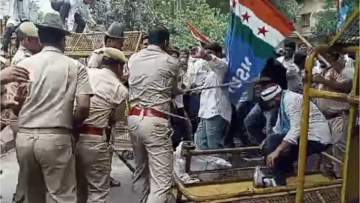 NEET परीक्षा का विरोध कर रहे NSUI कार्यकर्ताओं पर कोटा पुलिस ने किया लाठीचार्ज